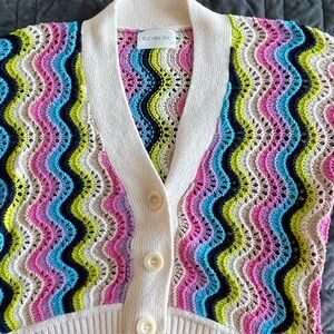 Eleven Six Luna Cardigan Crochet Sweater-Size M/L